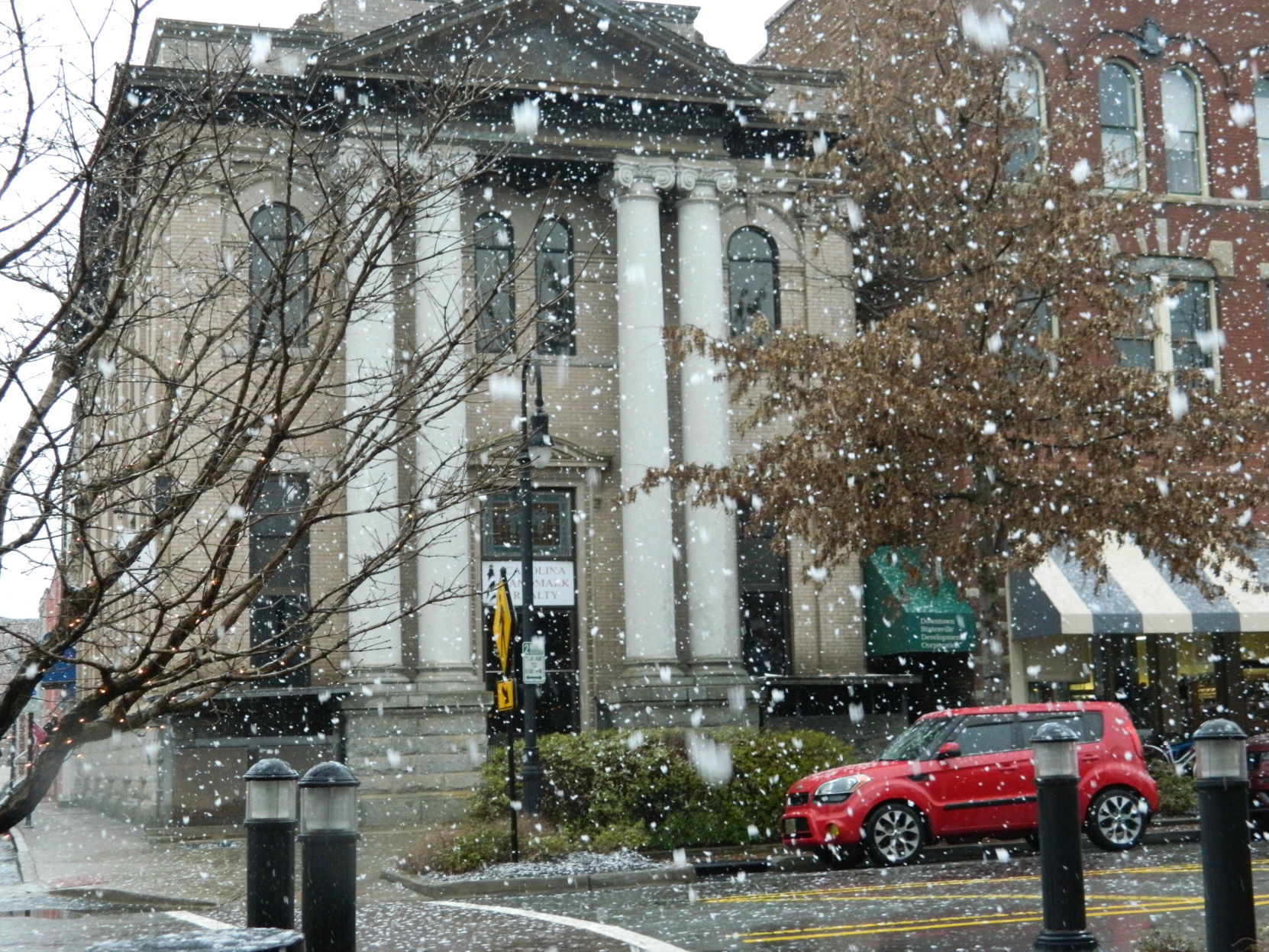 Snow in downtown Statesville